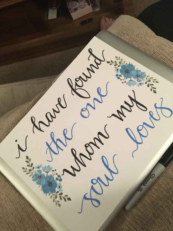 Framed on our sweetheart table