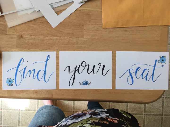 Seating chart title cards