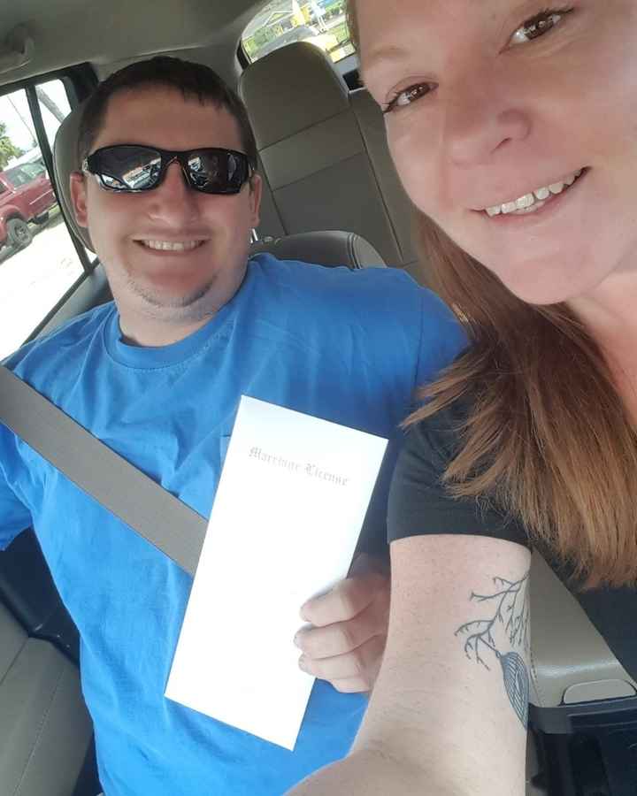 Woot woot marriage license in hand!