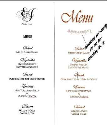 Menu Cards - HONEST opinions requested - *UPDATED* w/new pic on bottom of first page