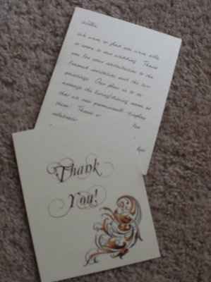 Pre-Printed Thank You cards