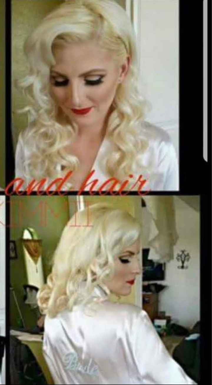 Red Lip and Champagne Dress - 1