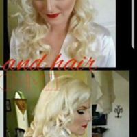 Red Lip and Champagne Dress - 1