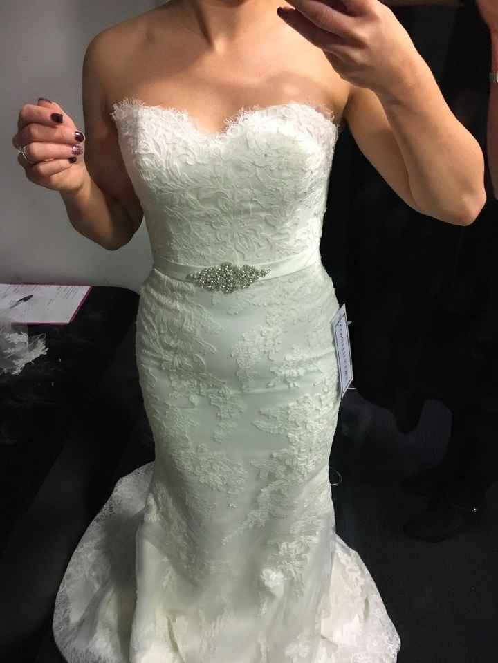 cheap lace on dress?