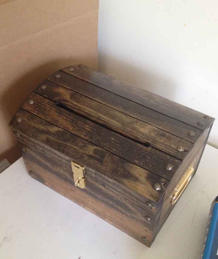 Card box with lock and key