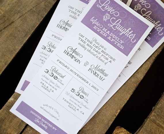 Where to order rehearsal dinner invites