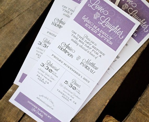 Where to order rehearsal dinner invites