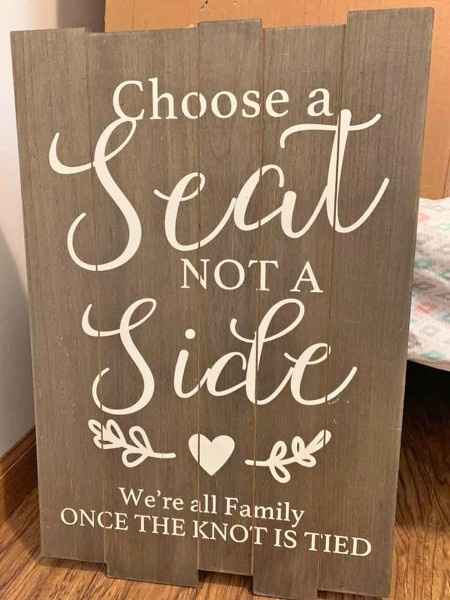 guest seating sign