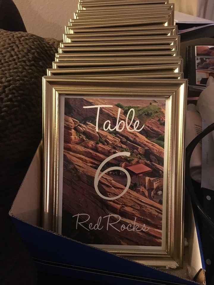 Cheesy table numbers?