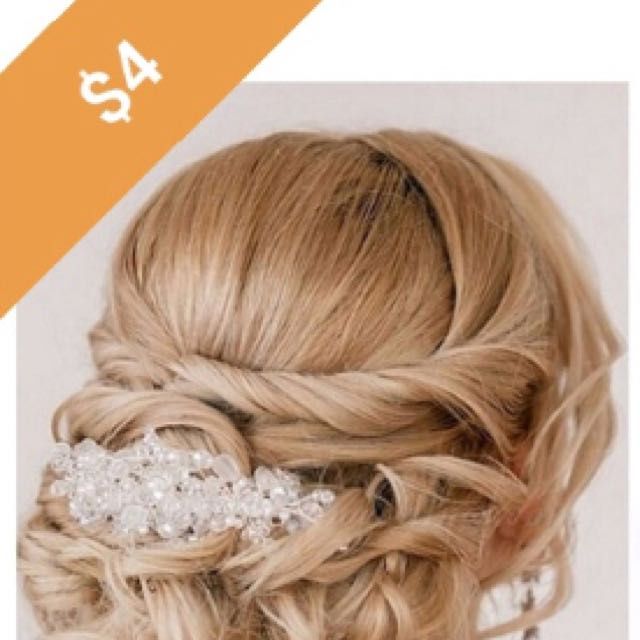 Hairstyle with strapless dress 3