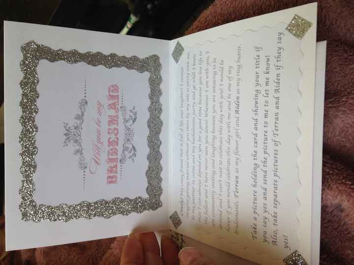 Asking friends to be bridesmaids