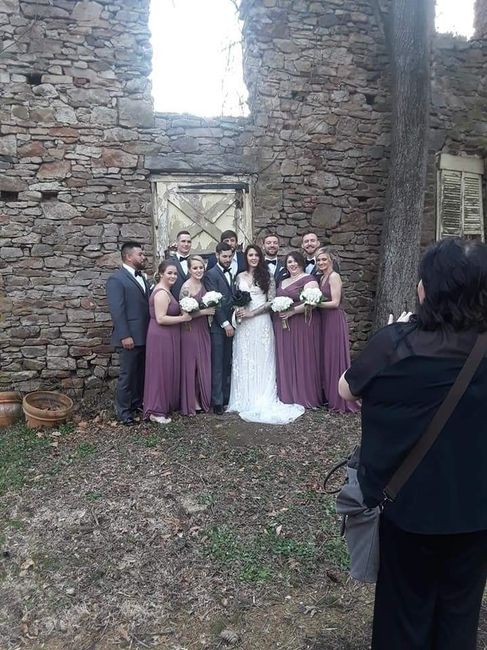 Different color bridesmaids dresses to groomsmen ties 2