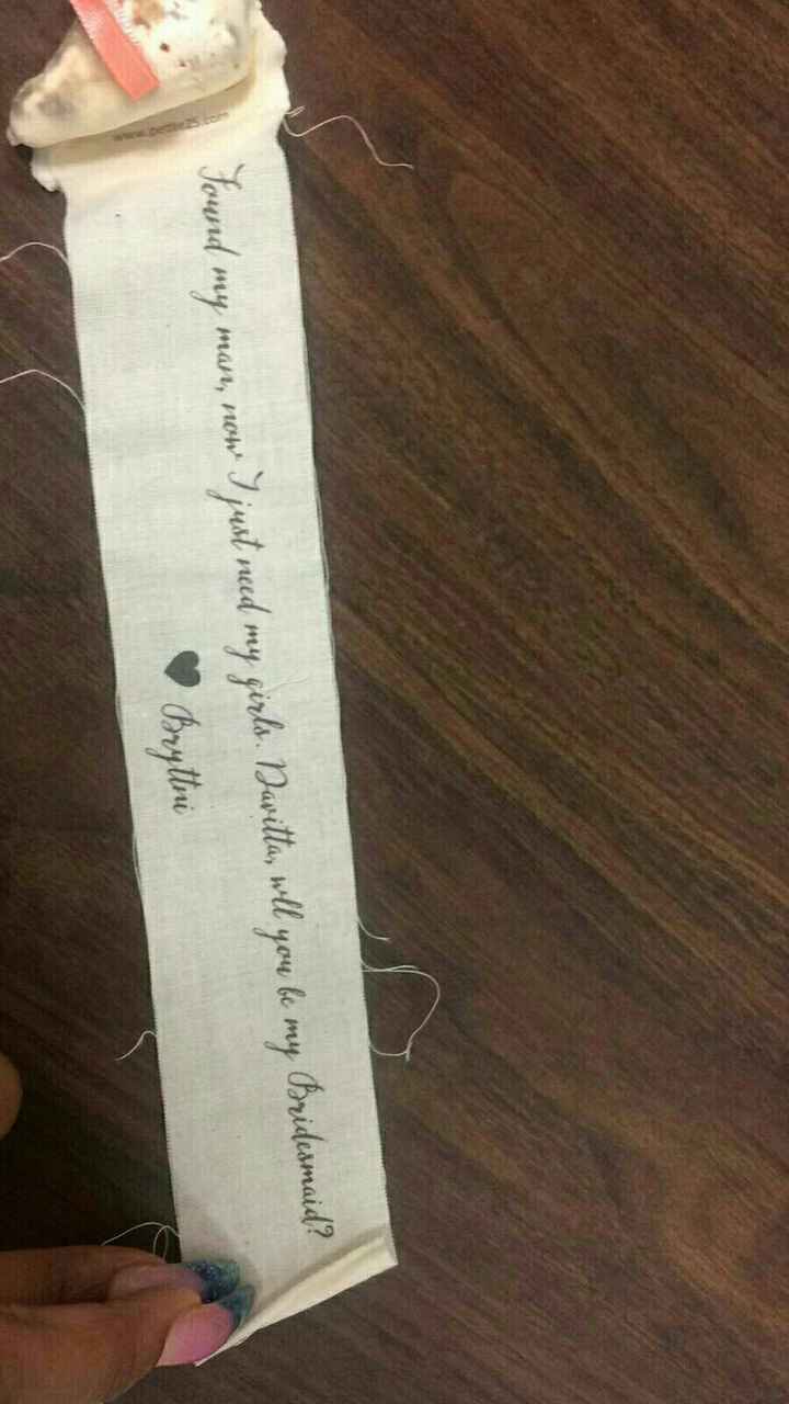 How did you ask your Bridal Party?