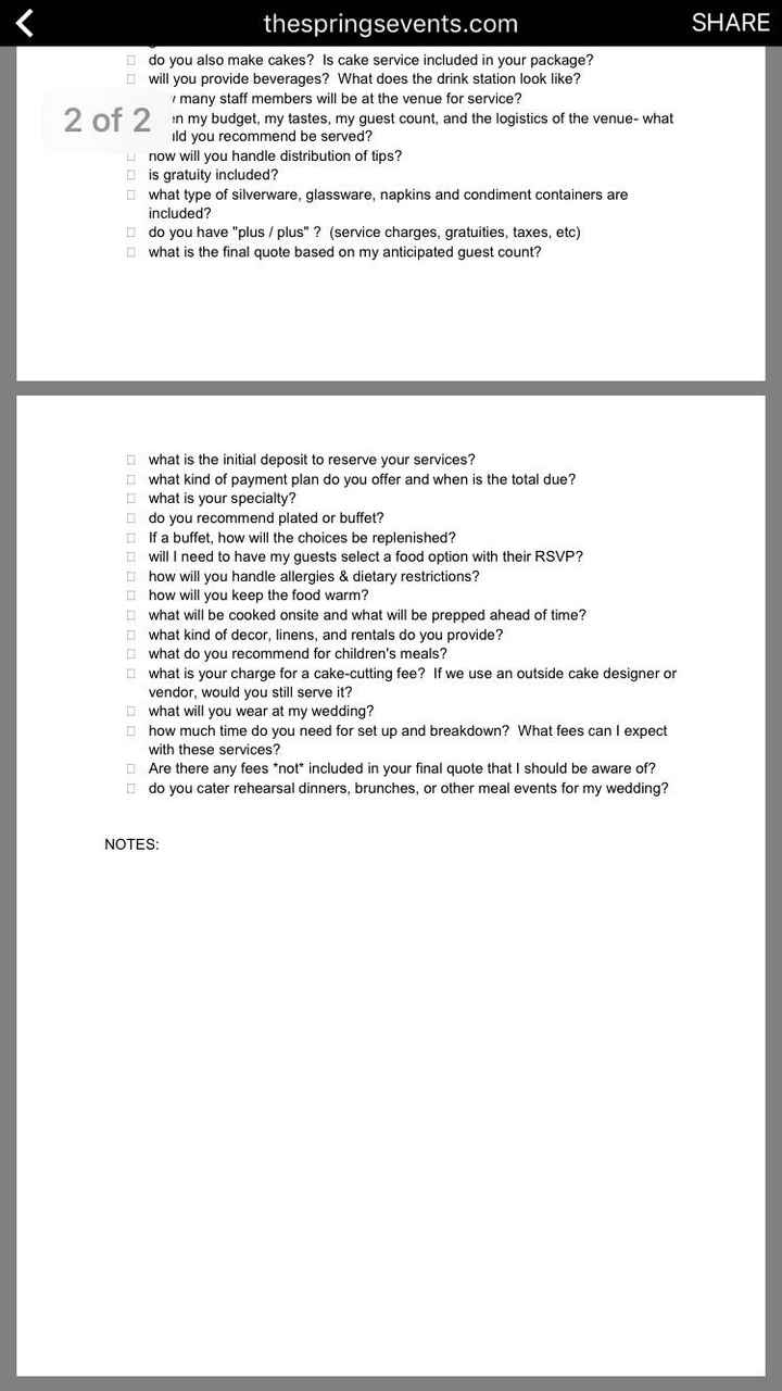 What to ask during Catering meeting