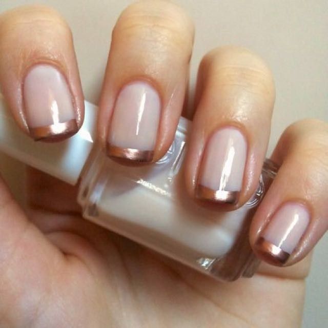 Nail color with cream/ivory dress