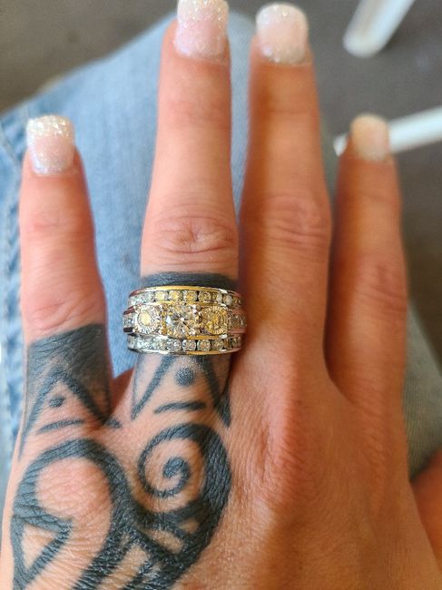 Wearing engagement ring on wedding day! Yes or No? 1