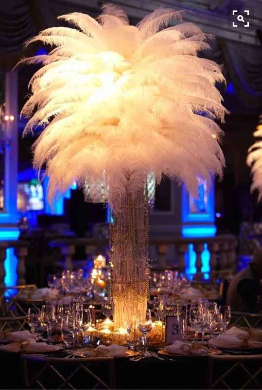 How to shop ostrich feather centerpieces
