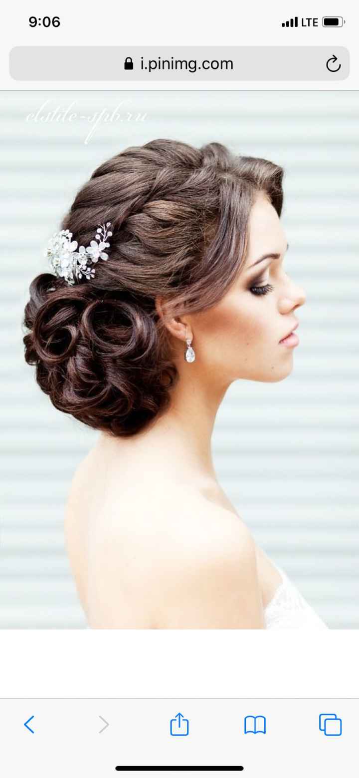 Hair up or down for my strapless wedding dress girls - 1