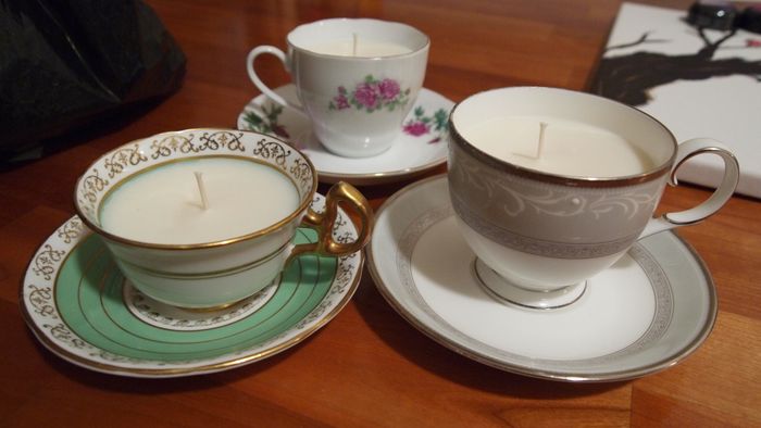 Photos of my DIY Tea Cup Candles (belated!)