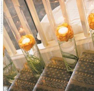Aisle Decor...white folding chairs and ampitheater setting...any ideas would be helpful.