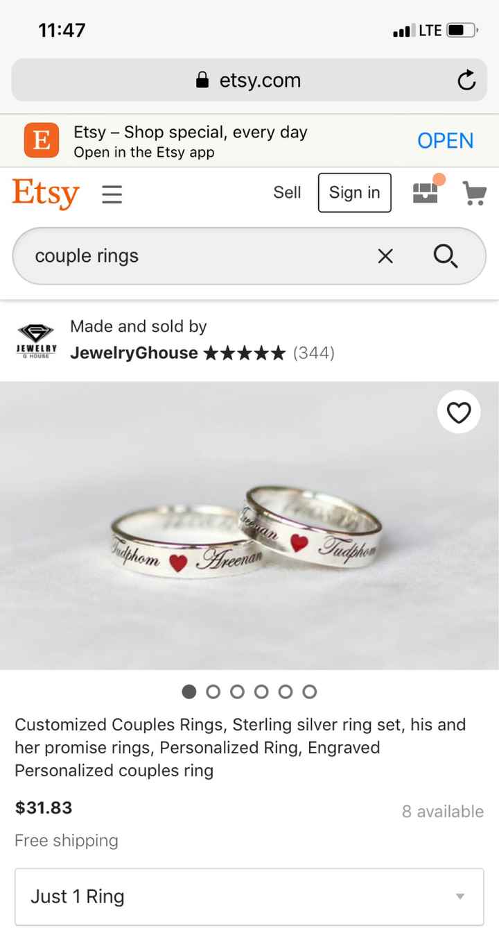 Etsy wedding bands? - 1