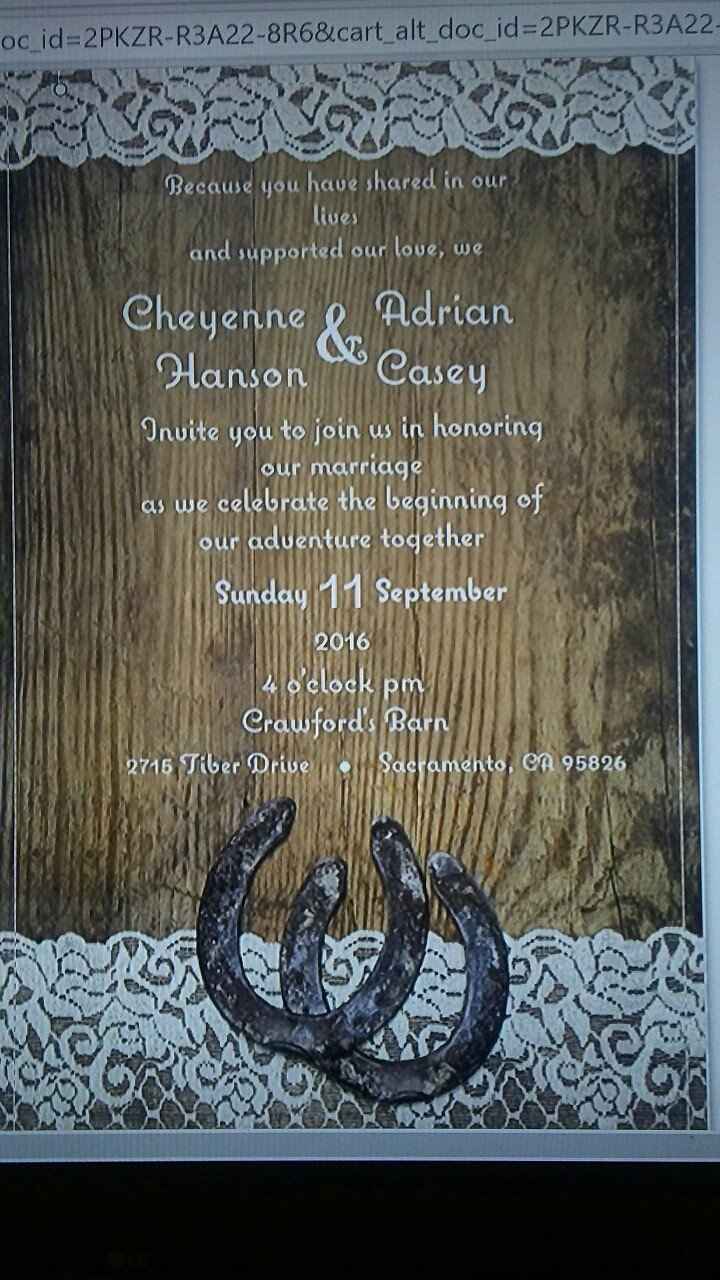 Thoughts on my invitations?