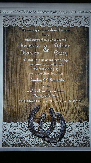 Thoughts on my invitations?