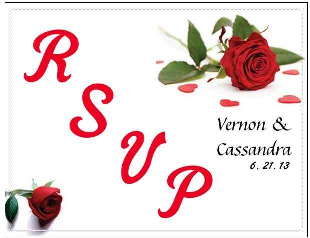 Drafts of RSVPs done...thoughts/corrections?