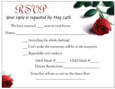 Drafts of RSVPs done...thoughts/corrections?