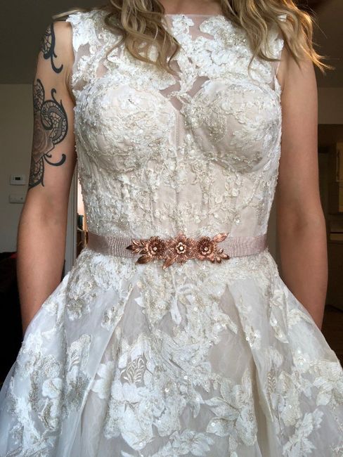 wedding dress Help: To belt or not to belt? 3