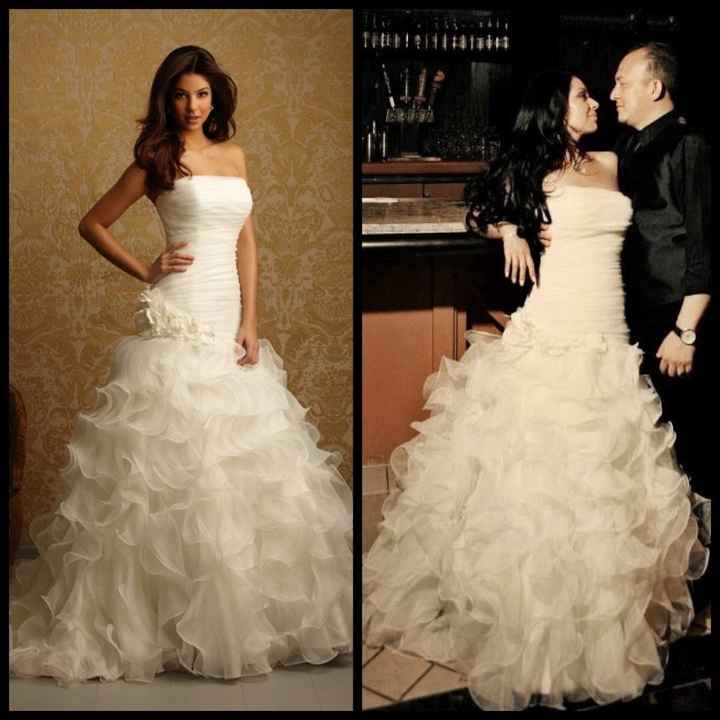 Show me you in your dress versus the model!