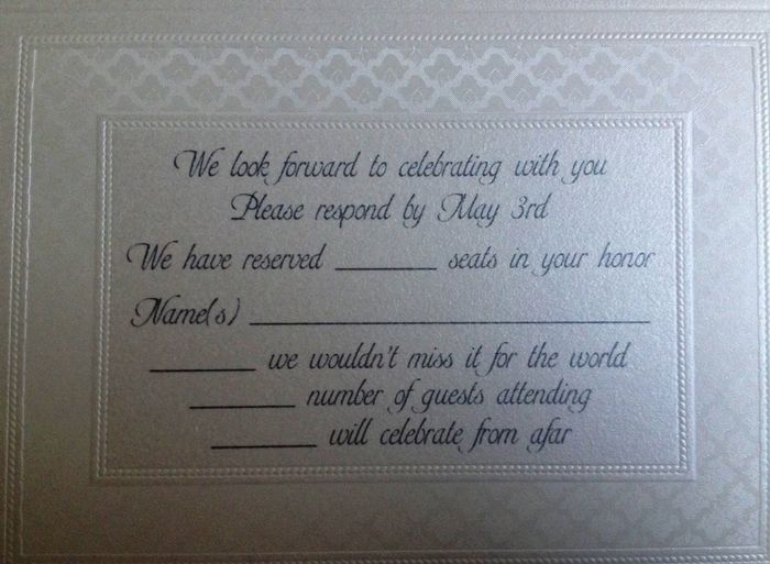 RSVP wording, what do you all think!?
