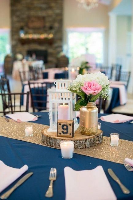 Navy Blue & Blush Wedding 12