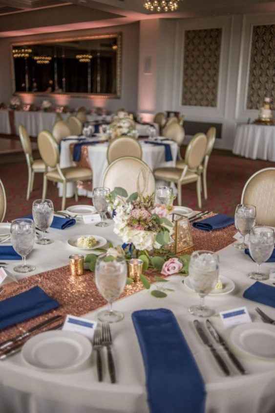 Royal blue and blush wedding hot sale