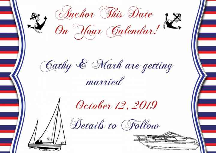 Save the Date Nautical Card
