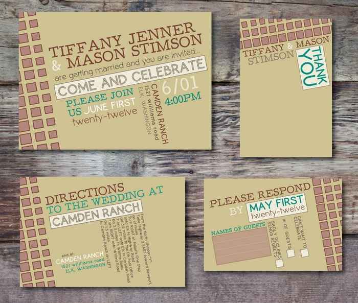 Non-traditional/ DIY Invites