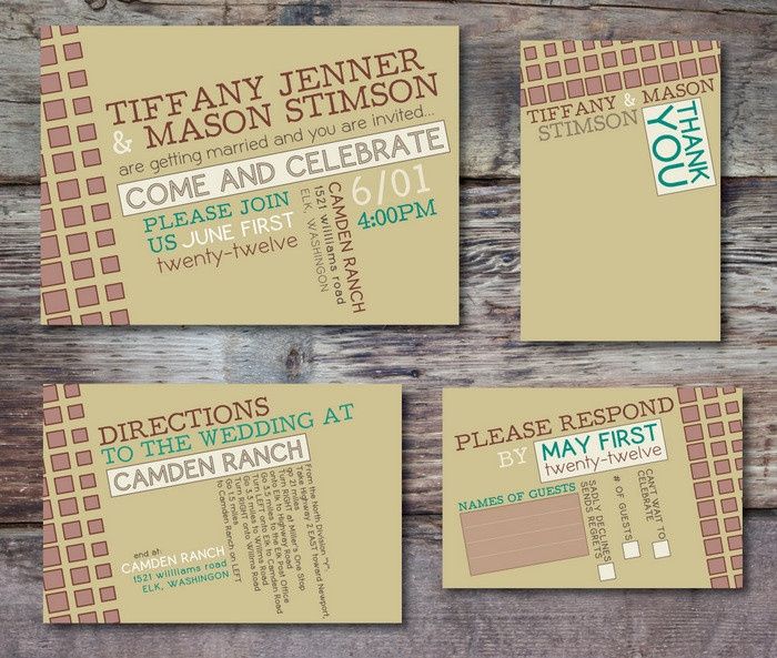 Non-traditional/ DIY Invites