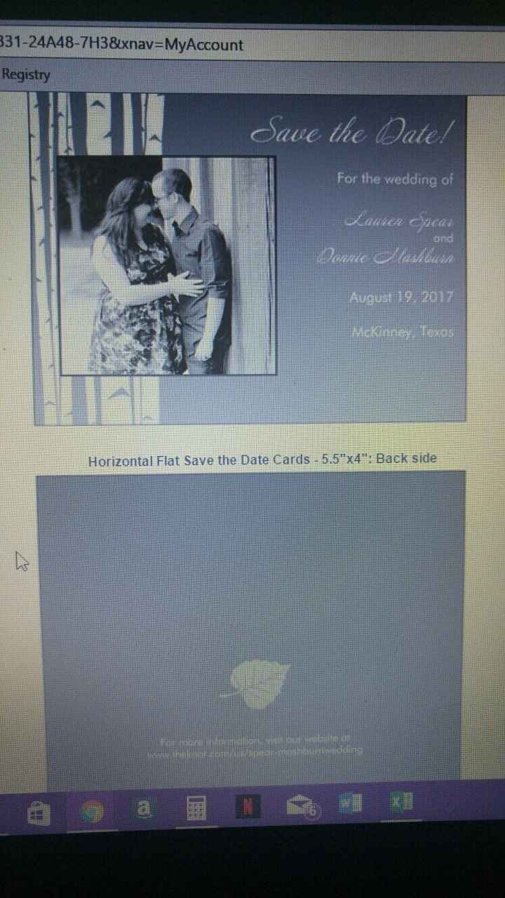Pictures on save the dates?