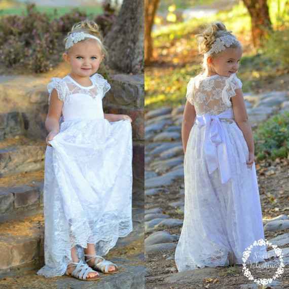 Mini bride dress for flower girl