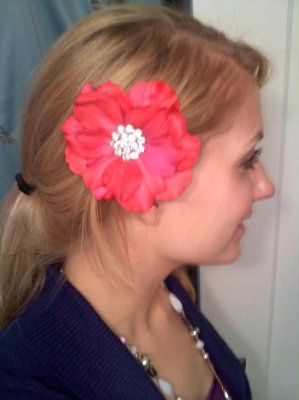 I got my hair flower!