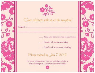 Reception response cards - Does this work?