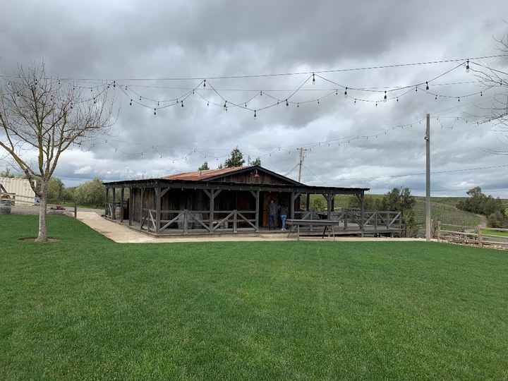 The Barn! Which is getting updated this month and a bigger deck built off the side