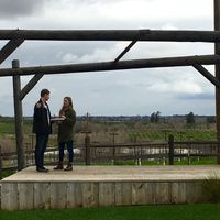 Deciding between here or in front of the barn for ceremony