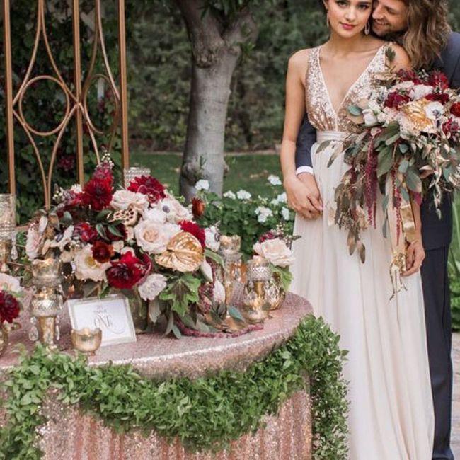  No inspiration for tables: Rose gold and burgundy? - 2