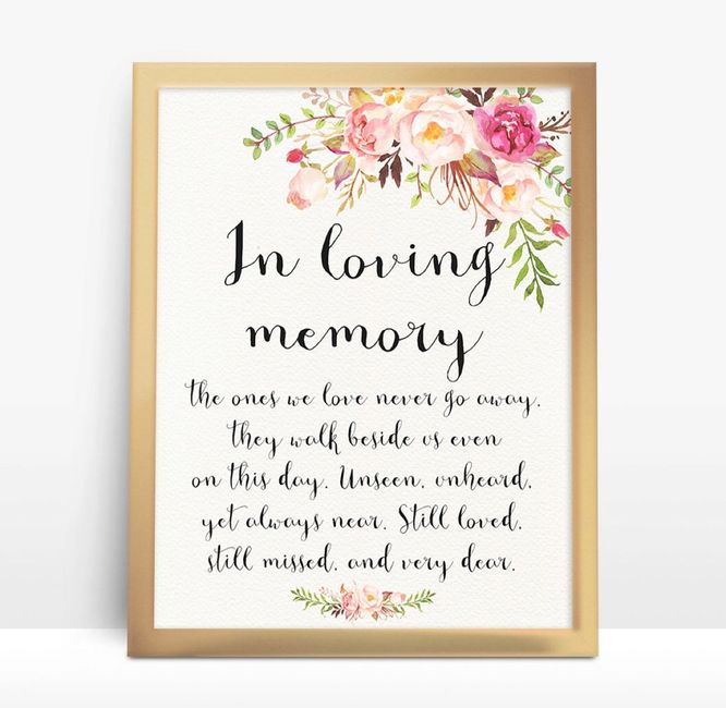  How to include deceased best friend during ceremony/reception - 1