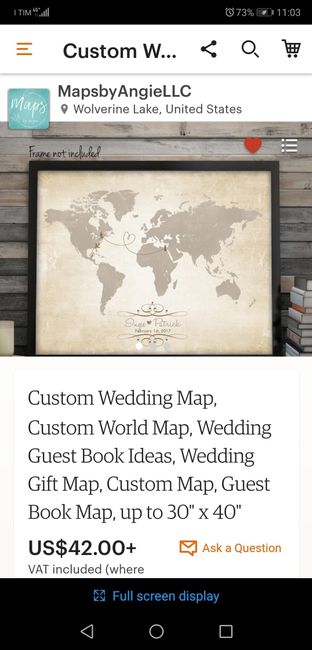 How big of a guestbook map to order? - 1