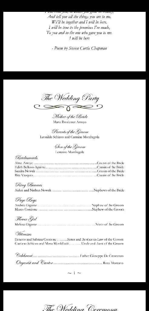 Do i add my brother to my wedding program? - 1