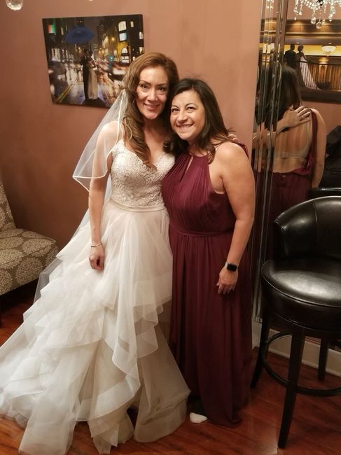 Blush dress, what color do the bridesmaids wear? - 1