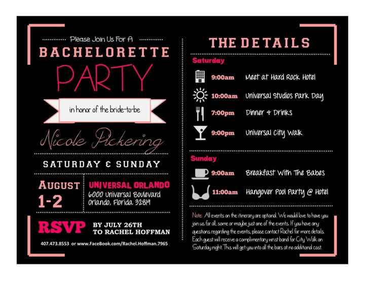 Bachelorette Party Invitations