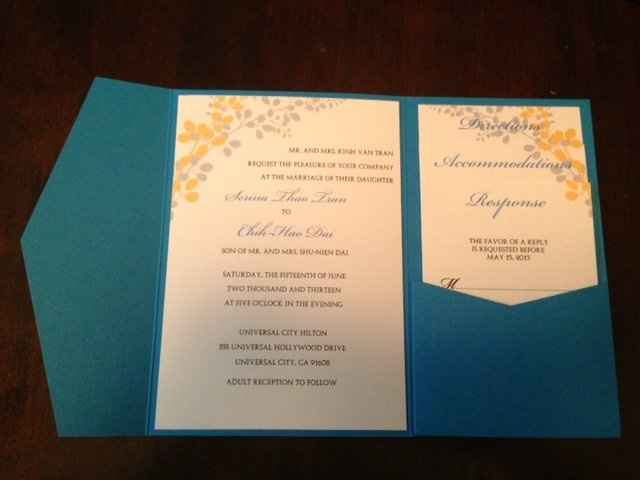 My DIY pocketfold invitations